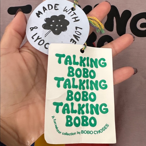 BOBO CHOSES  Talking Bobo Organic Cotton Sweatshirt | Grey - Picture 4 of 6